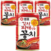 샘표 김치찌개용 꽁치 통조림, 400g, 4개