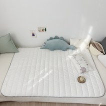 까나베나 순면 신생아 유아 침대 누빔패드, 그레이