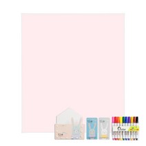 맘스보드 제제 미뇽 자석학습보드 + 베이직 3종세트 리틀래빗 + 기프트 세트 랜덤 발송, Powder Pink