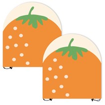 스트링 반타원형 선풍기커버 2p, 오렌지