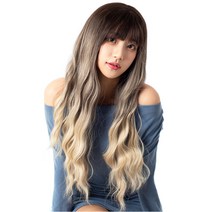 준 로이드 통가발 + 가발망, 라이트베이지, 1개