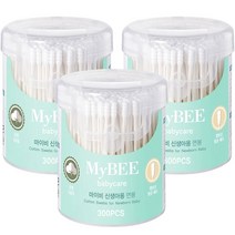 마이비 신생아용 면봉, 300개입, 3개