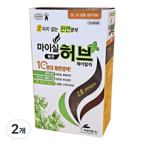 현대약품 마이실 빠른 허브 헤어칼라 염모제 b0862, 1호 자연흑갈색, 2개