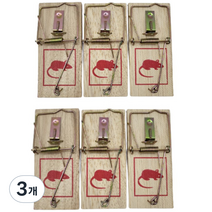 제이오 강력 철 스프링 쥐덫 마우스 트랩, 6개입, 3개