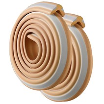 원더파파 폭신폭신 투톤 모서리보호대, 베이지, 2개, 2m