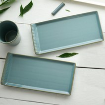 프렐류드 제이드 직사각 플레이트 25cm 에메랄드, 2개입, 단품