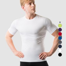 아르메데스 남성용 언더레이어 무지테크핏 반팔 상의 AR-51