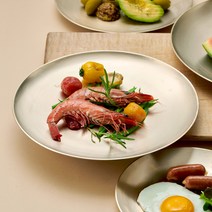 오부자 유기 원형접시