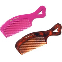 부코 여성 휴대용 빗(색상랜덤: 체리핑크 브라운), 랜덤발송, 1개