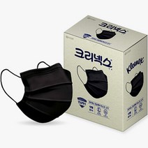 크리넥스 안심케어 마스크 대형, 80개입, 1개, 블랙