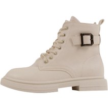 FVR 여성용 버클 미들 플랫 워커