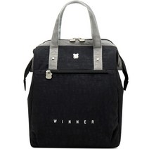 맘피스 피크닉 소풍 미니 도시락 보냉 가방, 블랙