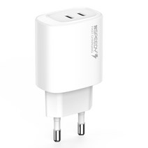 스피디 25W PD C타입 2포트 고속 멀티 충전기, 화이트, 1개