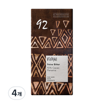 비바니 유기농 다크 92% 초콜릿, 80g, 4개