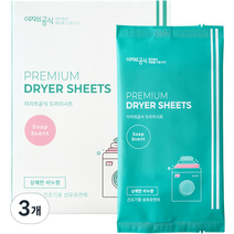 이지의공식 드라이 시트 건조기용 섬유유연제 상쾌한 비누향, 3개, 40매