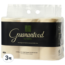 게런티드 바이 바스틀리 먼지없는 3겹 100퍼센트대나무 토일렛 롤 화장지, 12롤, 3팩