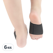 나음다름 아치형 발바닥 보호대 좌우세트 블랙, 6세트