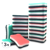 퓨어썬데이 삼중 다목적 수세미, 3개, 20개입