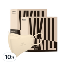 에어담 브이킬 일회용 마스크 새부리형 중형 성인용, 30개입, 10개, 크림베이지