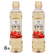 청정원 사과식초, 500ml, 6개