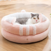 딩동펫 반려동물 냥이 밍크하우스 바구니형, 핑크