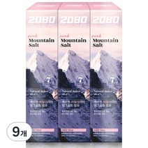 2080 퓨어 치약 핑크 마일드민트향, 120g, 9개