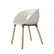 리빙숲 스마일 체어 플라스틱 의자, 화이트