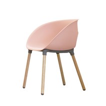 리빙숲 스마일 체어 플라스틱 의자, 인디핑크, 1개