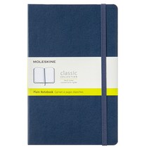 몰스킨 클래식 플레인 하드커버 노트 라지 240매, 사파이어 블루, 1개