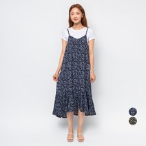 캐럿 여성용 플로럴 뷔스티에 머메이드 원피스
