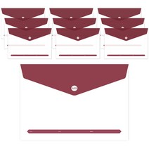 투영디자인 엘리트 포켓 봉투화일, 버건디, 10개입