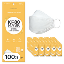 맑은하늘 스마트 황사마스크 KF80 대형, 1매입, 100개