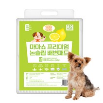 마마쇼 프리미엄 논슬립 배변패드 레몬향 120매 40g, 1개, 120개입