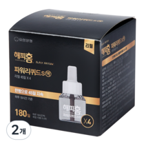 해피홈 블랙에디션 파워리퀴드S액 리필 45일 4p, 116ml, 2개