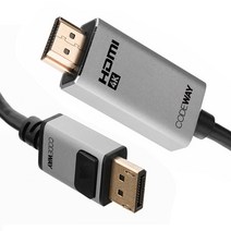 코드웨이 DP to HDMI 케이블 4K60Hz, 1개, 2m