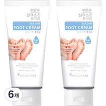 에네스티 온천수 실크스킨 풋크림, 100g, 6개