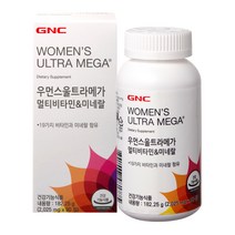 GNC 우먼스 울트라 메가 멀티 비타민앤 미네랄 90정, 1개, 182.25g