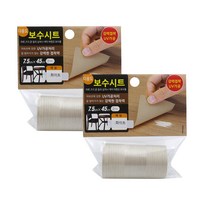 비앤지 무늬목 마루 보수시트 화이트 2p, 2개입