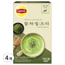 립톤 말차 밀크티, 19g, 10개입, 4개