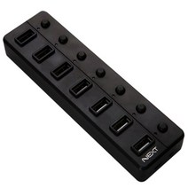 넥스트 USB 7포트 유전원 허브 NEXT-707UHP, 블랙, 7개