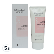 에스제이엠 안티 유브이 선크림 SPF50+ PA++++, 60g, 5개