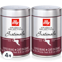 일리커피 과테말라 원두, 홀빈(분쇄안함), 250g, 4개