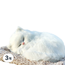 미니형 숯먹는 고양이 차량용 탈취용품 화이트양이, 1개입, 3개