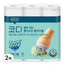 코디 행주 대신 빨아쓰는 천연펄프 행주타월 60매, 60개입, 6개