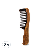 물소뿔 우각 합목 자루빗 2호, 혼합색상, 2개