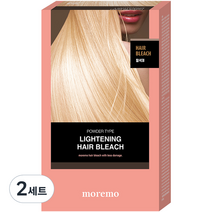 모레모 라이트닝 헤어 블리치 탈색제 1제 10g x 2p + 2제 30ml x 2p + 헤어 트리트먼트 미라클 투엑스 7ml 세트, 2세트, 80g