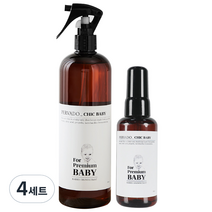 페르바도 칙베이비 아기소독제 토이클리너 살균스프레이 500ml+60ml, 4세트