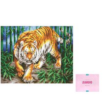 디클레어 액자 캔버스형 보석십자수 DIY 키트 40 x 50 cm, 1세트, 용맹한 호랑이