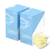 위즈윈 개별포장 일회용 마스크 노란색, 50개입, 2개
