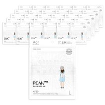 아에르 피크 라이트핏 보건용 마스크 KF80 L, 1개입, 화이트, 100개